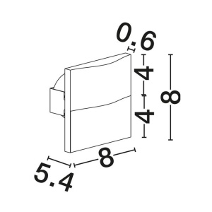 Spot aplicat perete exterior LED 3000K IP65 FLAC sand - Img 7