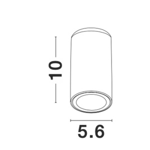 Spot aplicat tavan / plafon design modern minimalist GENER negru - Img 4