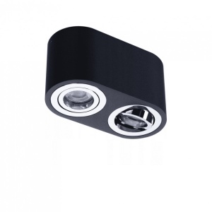 Spot aplicat tavan/plafon stil modern Brant 2 negru/crom