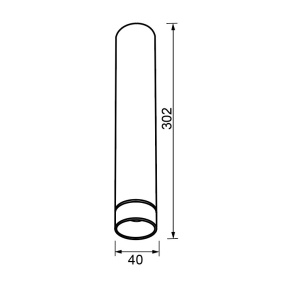 Spot aplicat tavan SPLIT negru L-30,2cm - Img 4