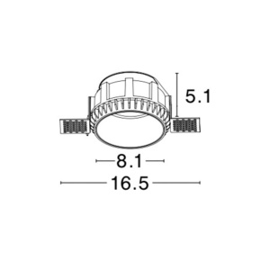 Spot directionabil, incastrabil tavan fals BRAD NVL-9017391 83702 universul-luminii.ro