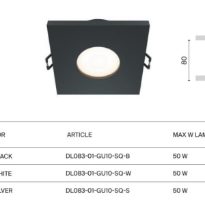 Spot incastrabil design tehnic IP65 Stark alb 8,4x8,4cm 183132 universul-luminii.ro