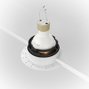 Spot incastrabil design tehnic Share alb, auriu mat 10,2cm 178622 universul-luminii.ro