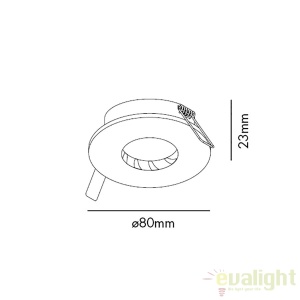 Spot incastrabil pentru baie cu protectie IP44 WET alb 02100801 44242 universul-luminii.ro