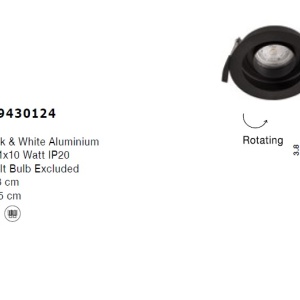 Spot incastrabil tavan fals / plafon CEDI alb 79712 universul-luminii.ro