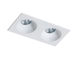 Spot incastrat tavan/plafon stil modern Hugo 2 alb 184222 universul-luminii.ro