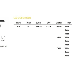 Spot LED, accesoriu pentru sina magnetica Ego flat 09w 3000k on-off 141412 universul-luminii.ro