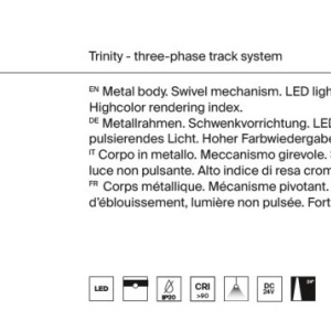 Spot LED, accesoriu pentru sinele trifazate Trinity/ Vuoro alb 30W 4000K 164432 universul-luminii.ro