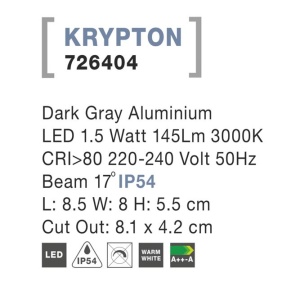 Spot LED ambiental de exterior IP54 KRYPTON NVL-726404 79702 universul-luminii.ro