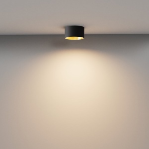 Spot LED aplicat design tehnic Vega D-12cm negru/auriu - Img 5