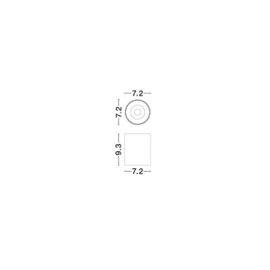 Spot LED aplicat diametru 7,2cm ANETO auriu, NVL-9695152 - Img 6