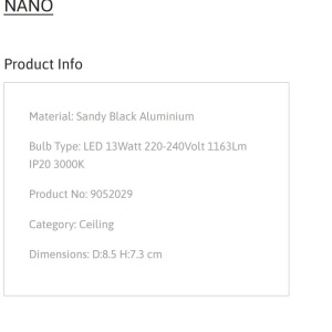 Spot LED aplicat diametru 8,5cm NANO negru, NVL-9052029 - Img 7