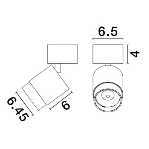 Spot LED aplicat SPECTRE 10W negru - Img 4