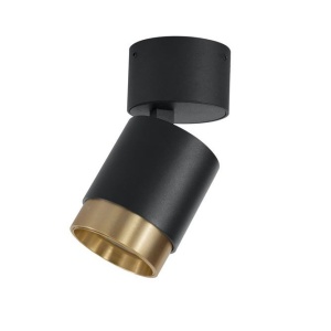 Spot LED aplicat SPECTRE 15W negru/alama - Img 1