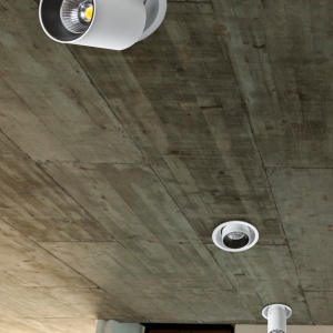Spot LED dimabil incastrabil, directionabil pentru tavan/plafon LUNA negru 67312 universul-luminii.ro