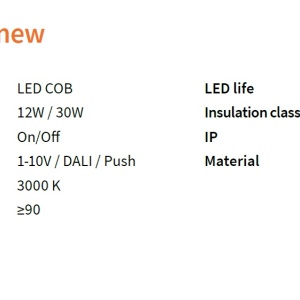 Spot LED directionabil, incastrabil pentru tavan fals NOVA 30W 3000K BK 248196 IDL 64122 universul-luminii.ro