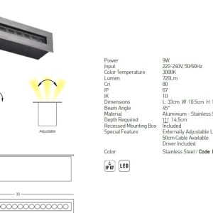 Spot LED incastrabil de exterior decorativ IP67 Rada 154822 universul-luminii.ro