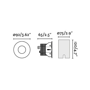 Spot LED incastrabil de exterior pavaj GRUND 13W inox negru 190512 universul-luminii.ro