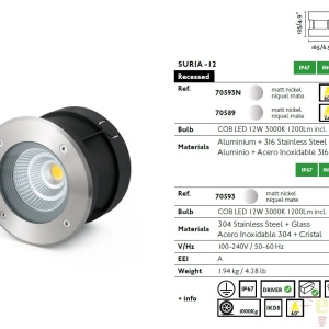SPOT LED INCASTRABIL DE EXTERIOR SURIA-12 70589 47122 universul-luminii.ro