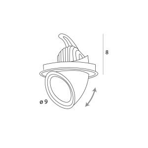 Spot LED incastrabil directionabil Rubio negru 242272 universul-luminii.ro