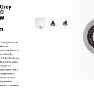 Spot LED incastrabil MINI-OPTIC Grey downlight LED CRI95 17/24W 4000K 56° 2110/2875 lm 110822 universul-luminii.ro