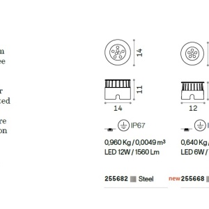 Spot LED incastrabil pamant iluminat exterior IP67 FLOOR D12 93482 universul-luminii.ro