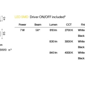 Spot LED incastrabil Tag fi 7w 4000k, Negru 243102 universul-luminii.ro