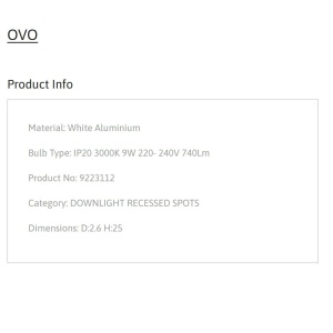 Spot LED incastrabil tavan ajustabil OVO alb 223612 universul-luminii.ro