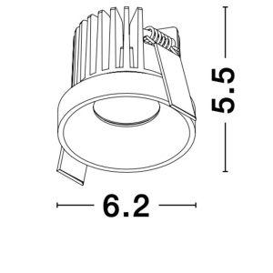 Spot LED incastrabil tavan fals / plafon IP42 PETIT negru 175052 universul-luminii.ro