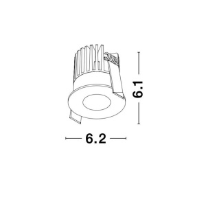 Spot LED incastrabil tavan fals / plafon IP42 PETIT negru 175062 universul-luminii.ro