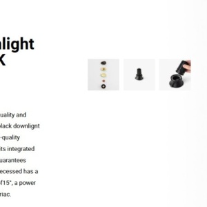 Spot LED incastrabil TULIPA Black recessed downlight 10W 15° 4000K CRI90 triac 112582 universul-luminii.ro