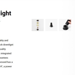 Spot LED incastrabil TULIPA Black recessed downlight 10W 24° 4000K CRI90 112742 universul-luminii.ro