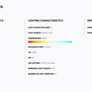 Spot LED incastrabil TULIPA Black recessed downlight 10W 24° 4000K CRI90 triac 112752 universul-luminii.ro