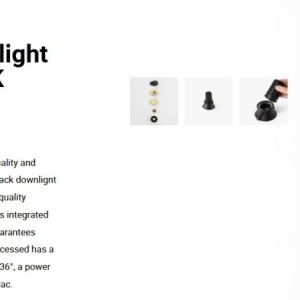 Spot LED incastrabil TULIPA Black recessed downlight 10W 36° 4000K CRI90 triac 112922 universul-luminii.ro