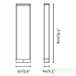 Stalp de exterior modern cu iluminat LED cu protectie IP54, H - 80 cm, ALP 74452 64442 universul-luminii.ro