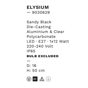 Stalp de exterior pentru terasa sau gradina, ELYSIUM H-50cm 152992 universul-luminii.ro