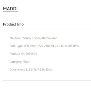 Stalp de exterior pentru terasa sau gradina, MADDI H-30cm 152902 universul-luminii.ro