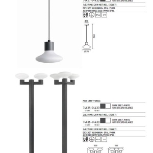 Stalp exterior 74435+doua globuri 74430 Blub-s 178312 universul-luminii.ro