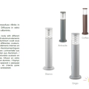 Stalp exterior design modern TRONCO PT1 H80 COFFEE 163741 47192 universul-luminii.ro