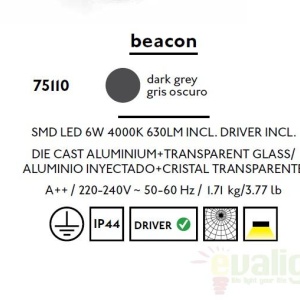 Stalp exterior IP44 LED H66cm Yak 75110 52252 universul-luminii.ro