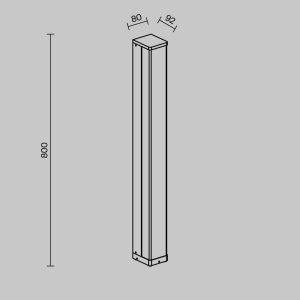 Stalp exterior LED IP65 Floeva H-80cm - Img 6