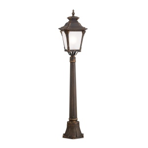Stalp exterior stil clasic IP23 H115cm Aiko AL 11-1140/1 Patina OR