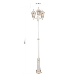 Stalp exterior stil clasic IP43 H255 Puchberg AL 11K/82579 weiß-gold/rauch OR 631132 universul-luminii.ro