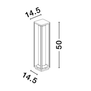 Stalp iluminat exterior decorativ IP65 PACIFIC H-50cm 229612 universul-luminii.ro