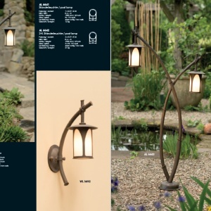 Stalp iluminat exterior din fier forjat, design asiatic, inaltime 158cm, AL 6641 55042 universul-luminii.ro