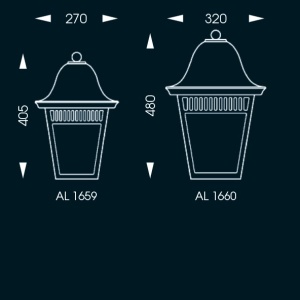 Stalp iluminat exterior din fier forjat, inaltime 58cm, AL 6836 52522 universul-luminii.ro
