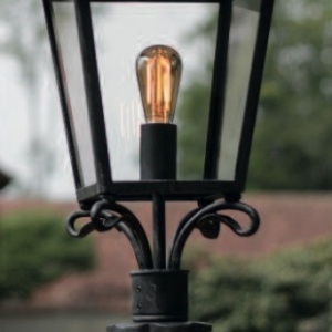 Stalp iluminat exterior din fier forjat, inaltime 84cm, AL 6796 172802 universul-luminii.ro