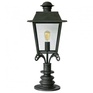 Stalp iluminat exterior din fier forjat, inaltime 84cm, AL 6796