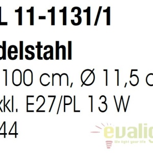 Stalp iluminat exterior IP44 H100cm Pleno AL 11-1131/1 Edelstahl OR 58202 universul-luminii.ro