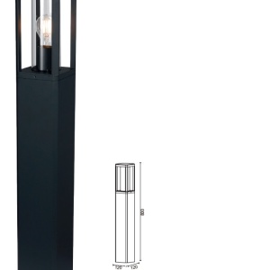 Stalp iluminat exterior IP65 NEVADA gri H-80cm, MA-8901 171562 universul-luminii.ro